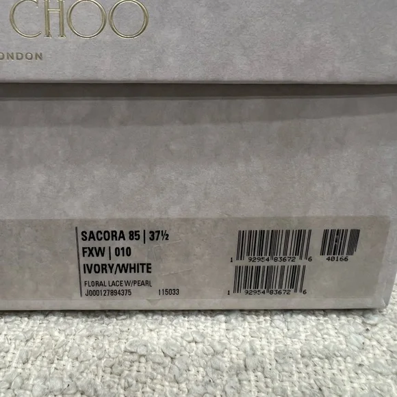 Jimmy Choo Cream Lace Heels - Picture 11 of 13